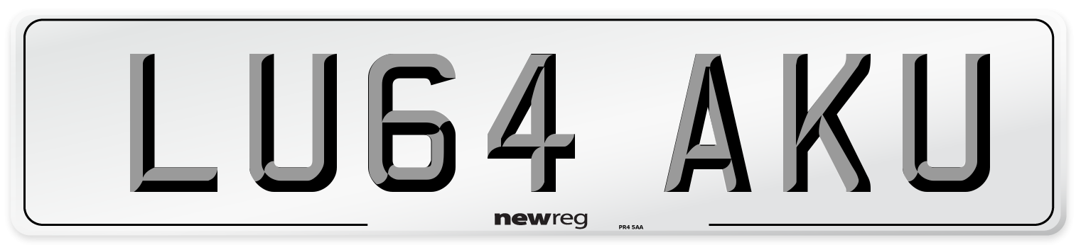 LU64 AKU Number Plate from New Reg